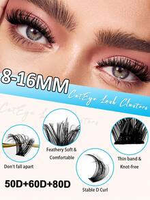 New Best Extension Set,2320pcs Natural Fluffy Lashes, Suitable For Daily Basic Makeup,All-In-One Lash Kit, Include Lashes, Special Lash Glue And Tweezer,More Styles Choices For You - 彩色 - 查看 4