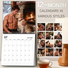 2027 12-Month Wall Calendar Planner - Home & Office Dual Use, Christmas & New Year Gift, Cute Aesthetic Design (1pc) - A - View 2