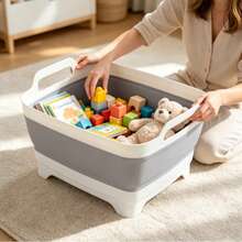 Collapsible Basket, Kitchen Sink, Collapsible Square Vegetable Washing Basin, Adjustable Drainage Basket, Portable Fruit And Vegetable Washing And Storage Box. Tool Storage Basket, Children's Toy Storage Basket - 1 - View 5