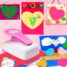 3/8 Inch 8mm Heart Paper Hole Puncher Cutter Tool Daily Fashion Heart Shape 3/8 Inch 8mm DIY Portable Suitable For Paper Crafts Cardmaking Scrapbooking For Journaling For Student For Binder For Nail Art - 3/8 Inch 8mm Heart Puncher - View 6