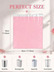 30 Pink Drawstring Trash Bags, Rose Scented Thickened Leak-Proof Garbage Bags, 4-5 Gallon Small Capacity, Durable And Sturdy, Suitable For Bathroom, Kitchen And Daily Home Use - Pink - View 10