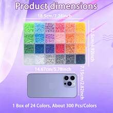 48/72/96/120 Colors Pearl Bead Set 2.6mm Mini Fused Beads Craft Tool Kit, Multiple Tools Suitable For Beginners Adults Relaxation Art Projects, Handmade Decorations Indoor Decor Fused Bead Materials - Perler Bead Set - View 3