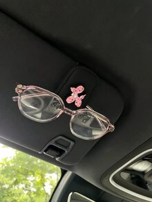 1pc Cartoon Balloon Puppy PVC Soft Rubber Car Sun Visor Clip, Multi-Function Fashion Glasses Card Holder - Multicolor - View 8