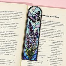 Painted Glass Floral Acrylic Bookmark, Fashionable Artistic Reading Accessory, Unique And Charming Appearance, Suitable For Birthday, Mother's Day, World Book Day And Various Festivals, Ideal Gift For Women And Female Book Lovers - One Size - View 6