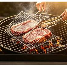 High-Quality Stainless Steel Grill With Thickened, Fine Mesh, Foldable And Detachable Handle, Available In Multiple Sizes, Durable And Suitable For Grilling All Types Of Food. - 150481 - View 2