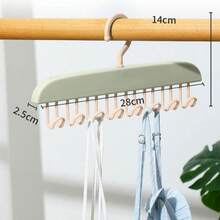 2pcs Multi-Hook Bra Strap Hooks, Wall-Mounted & Closet Storage Dual Use, Suitable For Bras, Scarves, Hats, Ties And Bags, Space-Saving Organizer - Multicolor - View 3