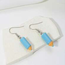 1 Pair Cute Pencil Pendant Earrings With Graduation Season Elements - Pencil Earrings - View 6