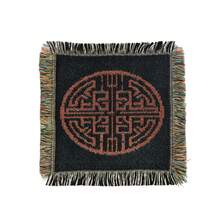 1pc Boho Woven Square Coaster With Tassel Fringe, Vintage Cartoon Pattern Heat Resistant Non-Slip Drink Cup Mat, Aesthetic Table Ornament, Reusable Coffee Tea Mug Pad, Holiday Gift For Christmas Halloween Thanksgiving, Home Kitchen Dining Room Decor - Multicolor - View 17