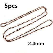 5件 65公分長 1.5-2.4mm 球珠鏈項鍊含連接件 DIY珠寶製作配件 - iron chains - 查看 31