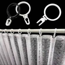 6pcs Minimalist Thickened Quiet Curtain Rings, Multi-Color Plastic Roman Rod Curtain Hooks, Universal Curtain Hanging Accessories, Home Decor - Multicolor - View 2