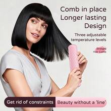 2-In-1 Straightening & Curling,Portable Wireless Hair Straightener Comb,Ceramic Coating Anti-Scald,For Home Use,Holiday Gifts,Holiday Essentials,Fast Heating,Suitable For Various Hair Types,Anti-Scald Design,Professional Styling Tool,Gift For Women - Multicolor - View 7