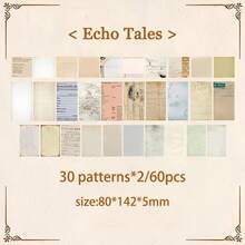 60pcs/Pack Vintage Floral Decorative Scrapbook Paper, DIY Collage Memo Pad - Multicolor - View 16