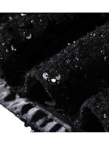 Korean Style Sequin Design New Elegant Skirt Sexy Party Zipper Mini Skirt Daily Date Single Party Autumn/Winter - Black - View 4