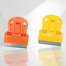 2pcs Mini Handheld Glue Remover Scraper, Plastic Glue Removal Tool, Suitable For Glass, Stove, Car Window, Sticker Residue Cleaning, Compact Portable Cleaning Tool, Suitable For Kitchen, Home Cleaning Users, Gift For Family And Friends - A - View 3