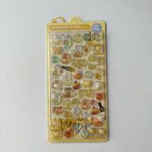 Japanese Style Crystal Fun Cute Stickers, Cute Cartoon DIY Phone 3D Embossed Stickers, 3D Decorative Stickers With Cute Cat, Dog, Rabbit, Bear, Bow, Four-Leaf Clover, Heart, Honey Patterns, Cute 3D Embossed Stickers, Character Stickers, Book Stickers, Toy Cartoon Embossed Crystal Stickers - Multicolor - View 10