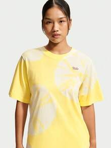 Nike Women's AS W NSW SS TEE Short Sleeve Knit Collarless T-Shirt TIW1212-722 - Pale Yellow - View 1