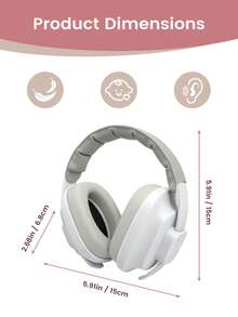 1pc Square Baby Noise Cancelling Ear Protection Headphones, Suitable For 3 Months To 3 Years Old - Multicolor - View 2