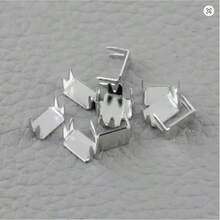 50pcs 3/5# Zipper Accessories, Silver And White U-Shaped Anti-Drop Buckles, Suitable For Clothing, Shoe Boxes, Bags Zipper Accessories - 50PCS - View 8