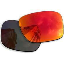 4 Pairs Polarized Replacement Lenses For , Anti-Scratch & Impact Resistant - Retro Black + Silver + Blue + Fire - View 9