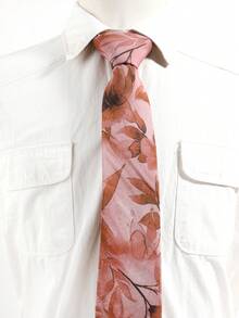 1PC Men's Fashion Floral Hand-Tied Necktie Suitable For Daily, Workplace, Party, Formal Suit Matching - Multicolor - View 5