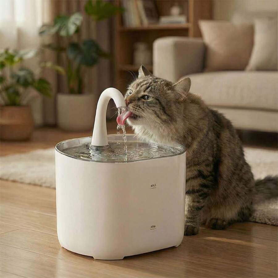 2.2L Cat Water Fountain, Automatic Quiet Filtered Water Dispenser, Suitable For Small And Medium Cats And Dogs, USB Style Without Adapter - Multicolor - View 1