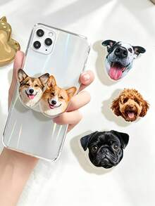 Customized Pet Photo Phone Case With Air Cushion Stand And Ring Holder - Personalized Dog/Cat Picture Protective Cover, Durable Soft Material, Mother's Day Gift For Dog/Cat Lovers, High-Quality Printing, Essential Accessory For Pet Enthusiasts - Multicolor - View 6