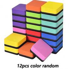 (Random Color) 12/24/36pcs Colorful Whiteboard Dry Erase, Dry Erase Blackboard Cleaning Board 1.97 X 1.97 Inch Sponge Rubber Eraser, Suitable For Classroom, Home And Office, Learning Supplies, Classroom Eraser - Random Color - View 10