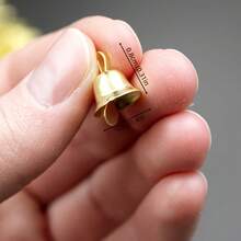 10/20/30pcs Mini Gold Bells - Christmas Decor, Wreaths And Holiday Decorations, Open Bell Shape, Metal Christmas Bell Pendants, Suitable For Christmas Tree Decoration, Party Decor, Wedding, Percussion Instruments, DIY Crafts And Party Favors - one-size - View 4