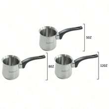 Stainless Steel Milk Pot Non-Slip Handle Small Saucepan, Multi Size Pour Spout Coffee Milk Warmer For Stovetop Induction Cooker, Portable Turkish Coffee Pot For Home Kitchen Heating Milk Chocolate - Multicolor - View 11