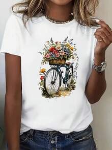 Women T-Shirts - 白色 - 查看 2