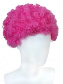 Colorful Clown Curly Wig, Synthetic Fluffy Afro Wig For Halloween Cosplay Party Costume Dress-Up Accessory For Adults - Multicolor - View 4