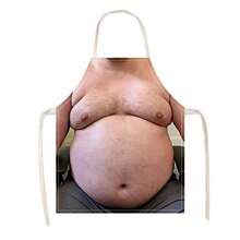 1 Avental com Estampa de Barriga de Cerveja Divertido e Realista, Avental de Pescoço Estilo Piada e Humorístico, com Alças Laterais Ajustáveis, Avental de Cozinha Protetor para Cozinhar, Adequado para Churrasco, Assar em Casa, Festas de Despedida de Solteiro, Presentes do Dia dos Pais, Uso Diário - Multicolorido - Visão 6