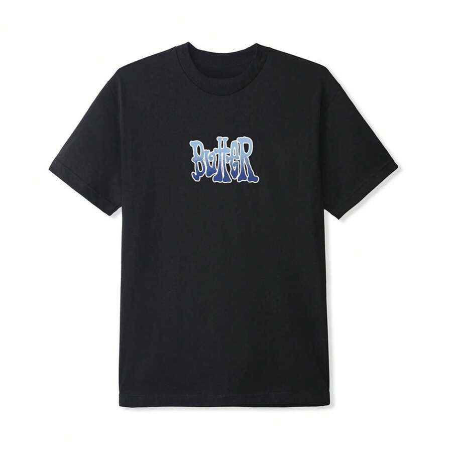 Butter Graphic Goods T Shirt Ladies T Shirt Y2k Men T Shirt - BJ34456-黑色 - 查看 1