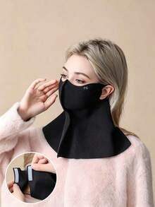 1 Piece Of 3D 1 ℃ Logo Warm And Slim Fitting Mask, Windproof Ear Hanging Winter Mask, Reusable Outdoor Daily Wear For Both Men And Women - Multicolor - View 6