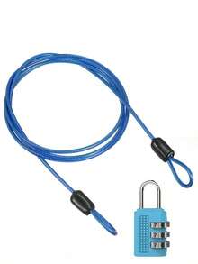 Gembok Kombinasi Kabel Baja Panjang, Kabel Baja Lunak 1,5m dengan Set Gembok Kombinasi, Cocok untuk Koper, Skuter, Helm, Penutup Mobil, dan Kunci Anti-Pencurian Kaca Depan - MultiWarna - View 12