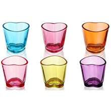 Heart Shot Glasses Set, Shot Glass Cute For Bar Cart Accessories 1.5oz 6 - Rainbow - View 7