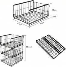 3-teiliger stapelbarer Kleiderschrank-Organizer, Schubladen-Organizer, Schubladen-Organisationssystem, faltbarer Schrank für Zuhause und Küche, Weiß MZWS - Schwarz - Übersicht 3