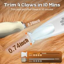 ENSSU Pet Electric Grooming Clipper With LED Light, Dog Paw Trimmer, Wide Blade Electric Dog Grooming Scissors With LED Display, Pet Micro Precision Trimmer, Rechargeable Clipper For Paws, Ears, Face, Butt And Eyes - Multicolor - View 5