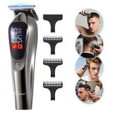Hatteker 1pc USB Rechargeable Digital Display Electric Hair Clipper, Multi-Speed Adjustable Hair Trimmer For Men, Carving & Styling - View 10