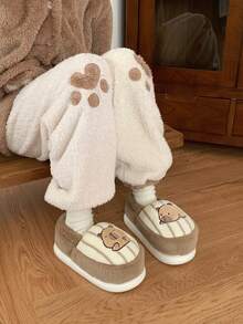 XIXITIAO Cute Closed-Toe Capybara Slippers, Soft Warm Cozy House Slippers - Light Brown - View 8