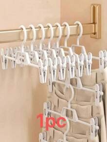 1pc/5pcs/10pcs Pants Hanger, Seamless Non-Slip Expandable Wardrobe Organizer Hanger, Decorative Accessory For Holiday, Room, Home, Bedroom, Suitable For Shorts, Shoes, Jeans, Boots, Skirts, Tops, Spring & Summer - White - View 8