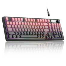 98% MageGee GK960 Wired Membrane Keyboard, 99 Keys, Full RGB Backlit, Mechanical Feel Quiet Typing, With Volume Knob, Ergonomic Design, Suitable For Office And Gaming/PC/Laptop/Win/MacOS, Birthday Gift [Front Print/Side Print] - View 15