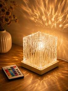 Modern Geometric Mood Lamp, Aurora Or Ripple Light With Touch Switch,16-Colors,Plug In USB. - Multicolor - View 9