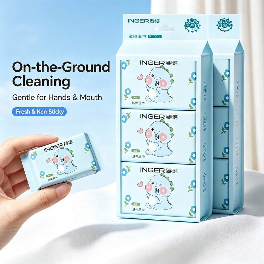 Cute Cleaning Wet Wipes, Student Portable Non-Woven Fabric Small Pack Wet Wipes - Multicolor - View 1