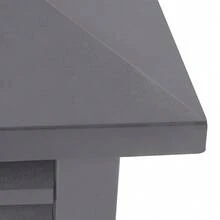 Kangten Chimney Cap, 10" X 10" Aluminum Alloy Chimney Cap, Tapered Top Louvre Rain Windproof Vent Cover Chimneys Caps For Outside Shutter Design Chimneys Flue Cover To Fit Existing Flue Tile - Grey A Nice Gift - Grey- 10" X 10"@JJNLN5-000300*1 - View 9