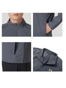 Under Armour Men's UA STORM RUN JACKET, 2026 Summer New Style, Stand Collar Casual Running Lightweight Jacket, 1376797-025 - Rhino Gray - View 11