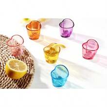 Heart Shot Glasses Set, Shot Glass Cute For Bar Cart Accessories 1.5oz 6 - Rainbow - View 6