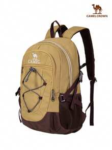 CAMEL CROWN Ransel Ringan Kapasitas Besar, Ransel Perjalanan Kasual, Tas Sekolah Mahasiswa, Ransel untuk Mendaki dan Panjat Tebing di Luar Ruangan - Dril - View 7