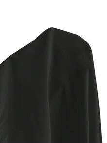 女款甜美浪漫極簡風洋裝，細肩帶、後綁帶、露背、拉鍊設計，春夏派對優雅黑色 - 黑色 - 查看 7