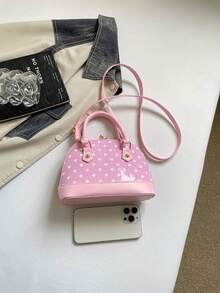 Bolso de mano vintage con diseño de concha, bolso de hombro perfecto y hermoso para mujer - Rosa - Ver 3